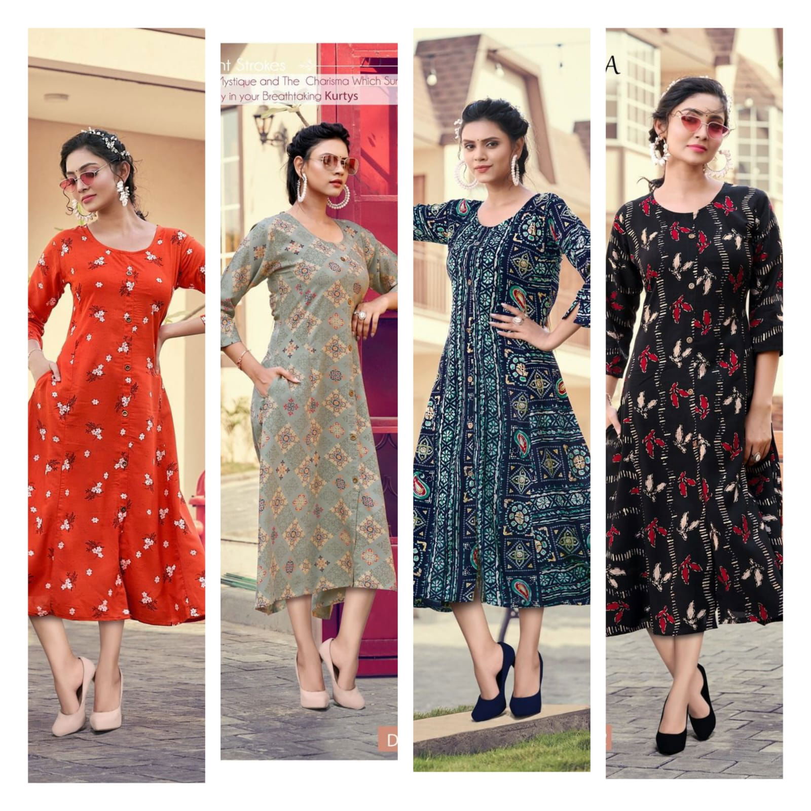  Reevika Princess Regular Wear Wholesale Printed Kurtis Catalog